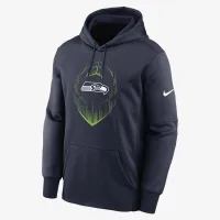 Seattle Seahawks Icon Men’s Nike Therma NFL Pullover Толстовка з капюшоном блакитний