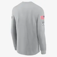 Minnesota Vikings Salute to Service Mascot Edge Legend чоловічі Nike NFL Long-Sleeve футболка колір сірий