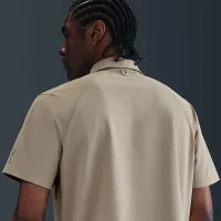 Nike 24.7 PerfectStretch чоловічі Dri-FIT Short-Sleeve Button-Down Top колір коричневий