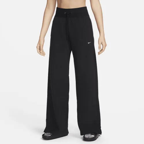 Nike Sportswear Phoenix Plush женская С высокой Талией Wide-Leg Cozy Fleece Pants цвет черный