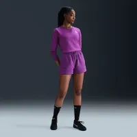 Nike Sportswear Club женская Long-Sleeve футболка цвет фиолетовый