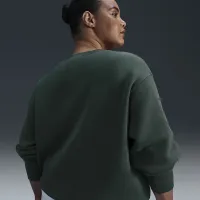 Nike Sportswear Phoenix Fleece женская оверсайз Crew-Neck свитшот (большие размеры) цвет зеленый