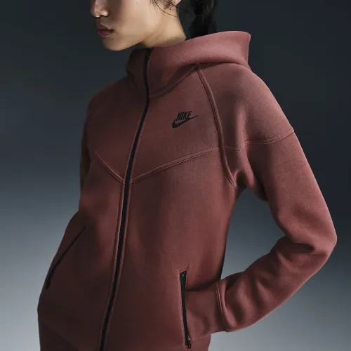 Nike Sportswear Tech Fleece Windrunner женская Full-Zip Толстовка с капюшоном цвет коричневый