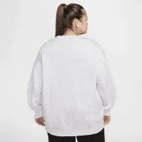 Nike Sportswear Phoenix Fleece жіноча оверсайз Crew-Neck світшот (великі розміри) колір коричневий