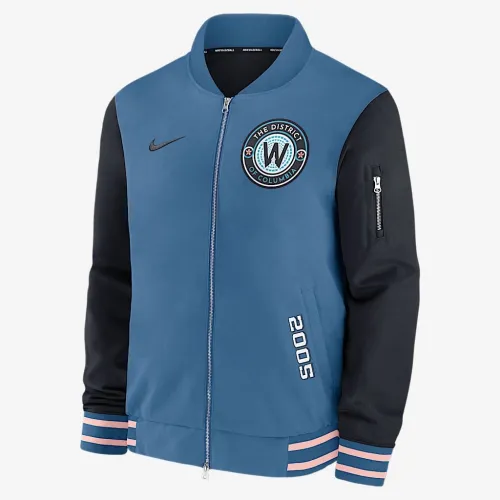 Washington Nationals Authentic Collection City Connect мужские Nike MLB Full-Zip Bomber Куртка синий