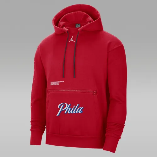 Nike Philadelphia 76ers Courtside Statement Edition мужские Jordan NBA Fleece Pullover Толстовка с капюшоном цвет красный