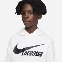 Nike Club Fleece Big дитячі Pullover Толстовка з капюшоном колір білий
