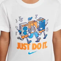 Nike Little дитячі Music Boxy Pals футболка колір білий