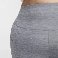 Nike One женская С высокой Талией 7/8 лосины с карманами(большие размеры) цвет серый