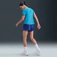 Nike Swift жіноча Dri-FIT Mid-Rise Brief-Lined Running шорти колір фіолетовий