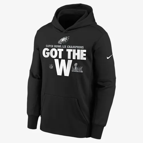 Philadelphia Eagles Super Bowl LIX Champions Parade Big дитячі Nike NFL Pullover Толстовка з капюшоном колір чорний