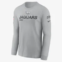 Jacksonville Jaguars Salute to Service Mascot Edge Legend чоловічі Nike NFL Long-Sleeve футболка колір сірий