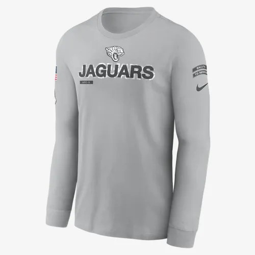 Jacksonville Jaguars Salute to Service Mascot Edge Legend чоловічі Nike NFL Long-Sleeve футболка колір сірий