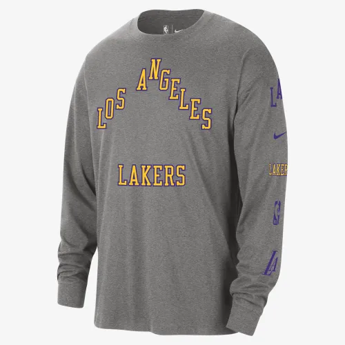 Los Angeles Lakers 2023/24 City Edition Men's Nike NBA Max90 Long-Sleeve T-Shirt