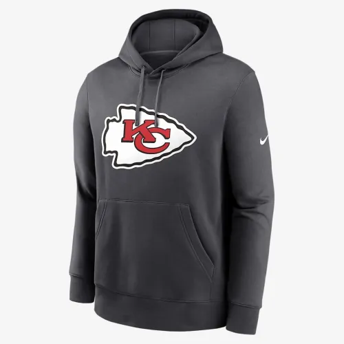 Kansas City Chiefs Club Logo чоловічі Nike NFL Pullover Толстовка з капюшоном колір сірий