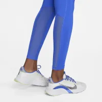 Nike Pro женская Mid-Rise Mesh-Paneled лосины синий