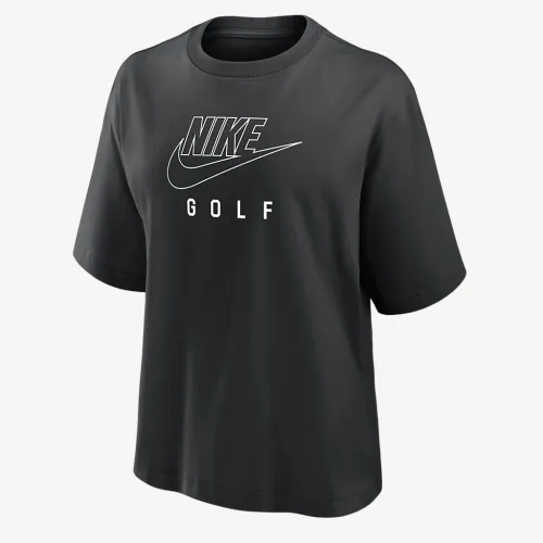 Nike Swoosh жіноча для гольфу Boxy футболка колір чорний