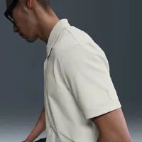 Nike 24.7 PerfectStretch мужские Dri-FIT Short-Sleeve Button-Down Top цвет белый