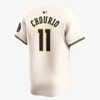 Jackson Chourio Milwaukee Brewers чоловічі Nike Dri-FIT ADV MLB Limited Jersey колір коричневий