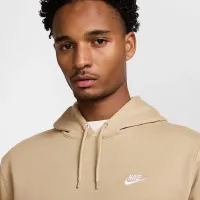 Nike Club мужские Pullover Fleece Толстовка с капюшоном цвет коричневый