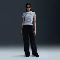 Nike Sportswear Chill Knit жіноча Slim Striped футболка колір білий