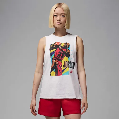 Nike Jordan жіноча Sleeveless Graphic футболка колір коричневий