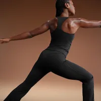 NikeSKIMS Matte женская С высокой Талией Slim Flaцвет красный лосины цвет черный