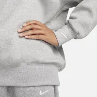 Nike Sportswear Phoenix Fleece женская оверсайз V-Neck свитшот цвет серый