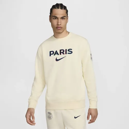 Paris Saint-Germain Club мужские Nike Soccer French Terry Crew-Neck свитшот цвет белый