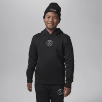 Nike Jordan Paris Saint-Germain Big дитячі Pullover Толстовка з капюшоном колір чорний