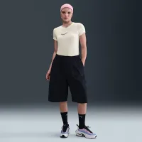 Nike Sportswear Chill Knit жіноча Slim Cropped футболка колір білий