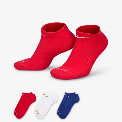 Nike Everyday Plus Cushion тренувальні No-Show шкарпетки (3 пар) різнокольорові