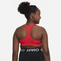 Nike Swoosh Big дитячі (Girls') Sports Bra (Extended Size) колір червоний