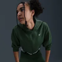 Nike Pro Fleece Big детские (Girls') Dri-FIT Full-Zip Толстовка с капюшоном цвет зеленый