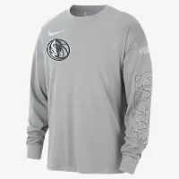 Dallas Mavericks Courtside City Edition чоловічі Nike NBA Max90 Long-Sleeve футболка колір сірий