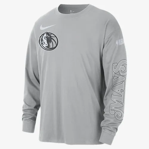 Dallas Mavericks Courtside City Edition мужские Nike NBA Max90 Long-Sleeve футболка цвет серый