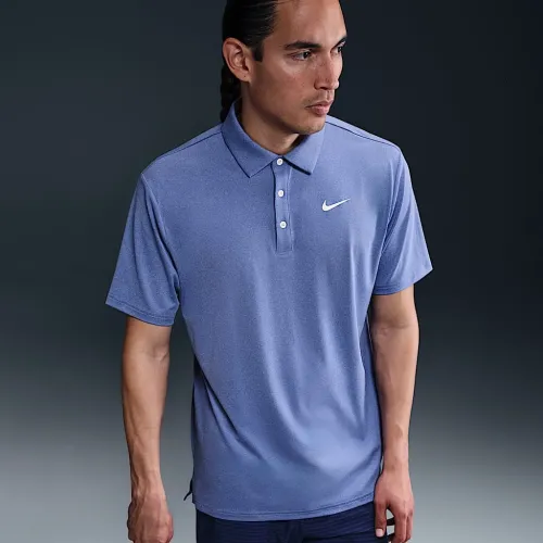 Nike Tour чоловічі Dri-FIT Heatheколір червоний для гольфу Polo блакитний