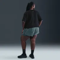Nike One Relaxed женская Dri-FIT Cropped Short-Sleeve Top (большие размеры) цвет черный