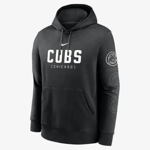Chicago Cubs Fashion Club чоловічі Nike MLB Pullover Толстовка з капюшоном колір чорний