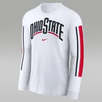 Ohio State Buckeyes Local Spirit Slogan мужские Nike College Long-Sleeve футболка цвет белый