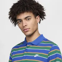 Nike Club чоловічі Striped Polo блакитний