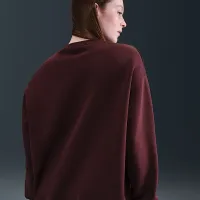 Nike Sportswear Phoenix Fleece женская оверсайз Crew-Neck свитшот цвет красный