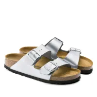 Шлёпанцы Birkenstock Arizona Birko-Flor 1012282 - Серебряные
