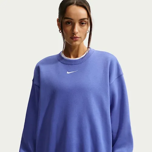 Nike Sportswear Phoenix Fleece женская оверсайз Crew-Neck свитшот синий