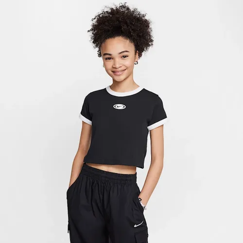 Nike Sportswear Big дитячі (Girls') Cropped футболка колір чорний