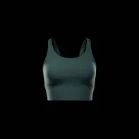 Nike Zenvy Rib женская Light-Support Padded Longline Sports Bra цвет зеленый