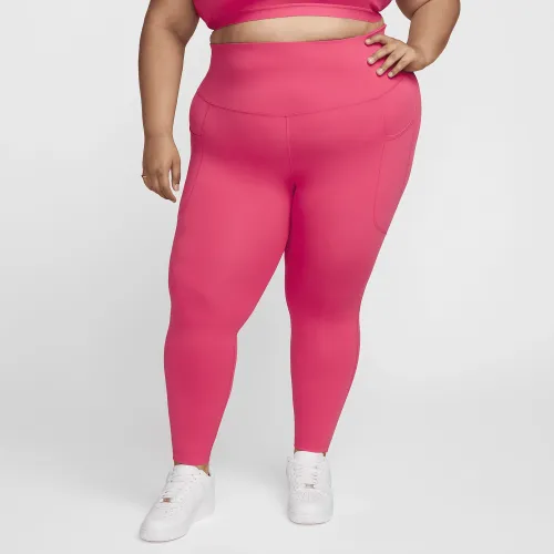Nike One женская С высокой Талией 7/8 лосины с карманами(большие размеры) Pink