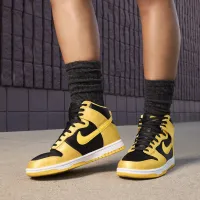 Nike Dunk High женская Кроссовки цвет черный