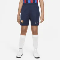 FC Barcelona 2022/23 Stadium Home Big детские Nike Dri-FIT Soccer шорты синий