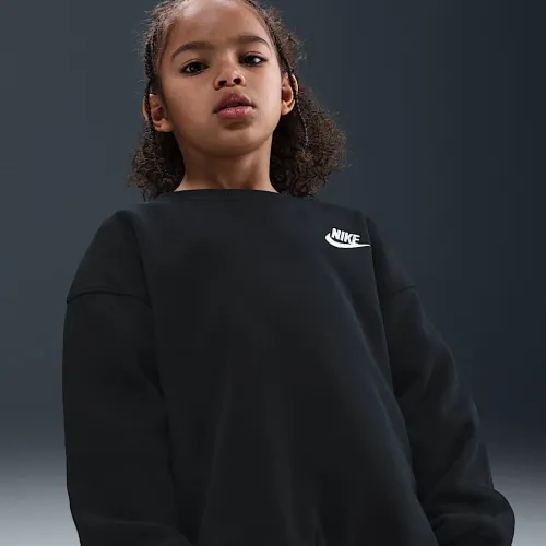Nike Little детские оверсайз Crew Top цвет черный